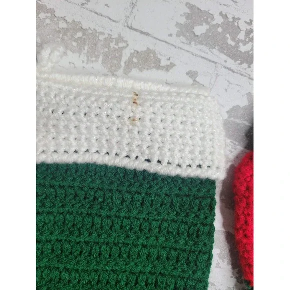 Vintage Hand Knitted Christmas Stockings Set‎ of 4 - Picture 2 of 3
